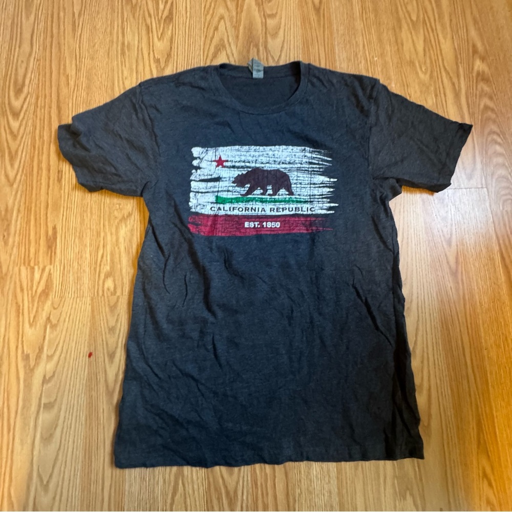 Men’s California Republic Black T-Shirt M